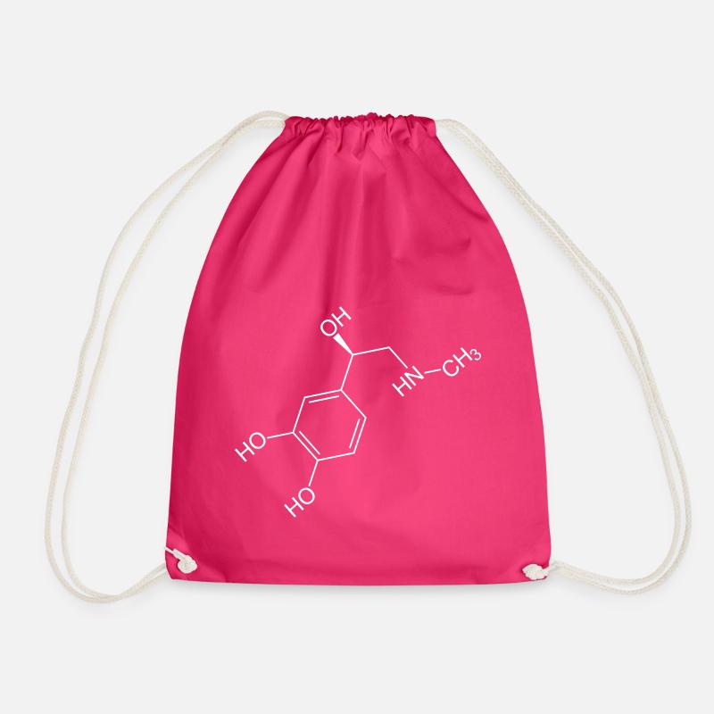 Adrenaline Structural Formula - Drawstring Bag - fuchsia