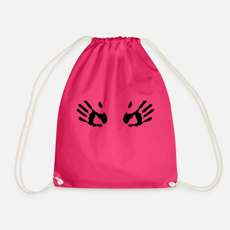 handabdrücke - Turnbeutel - Fuchsia