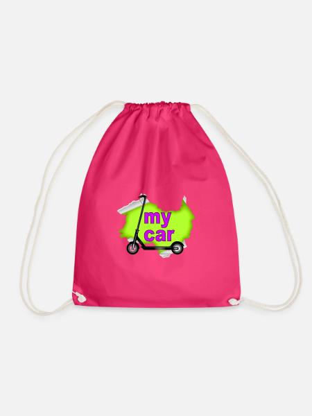 Mein Autoscooter - Turnbeutel - Fuchsia
