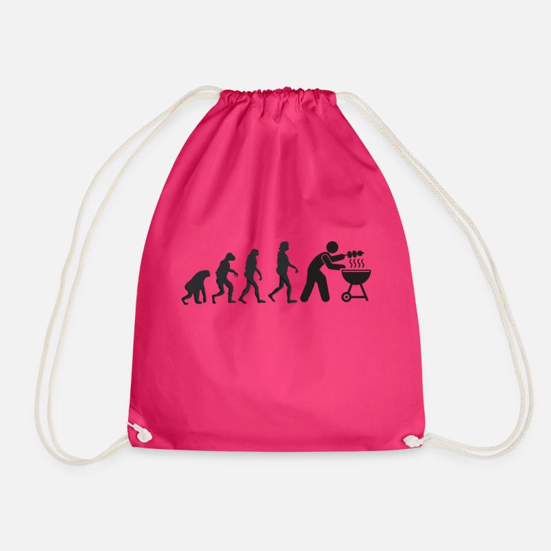 Barbecue - Évolution humaine - Sac de sport léger - fuchsia