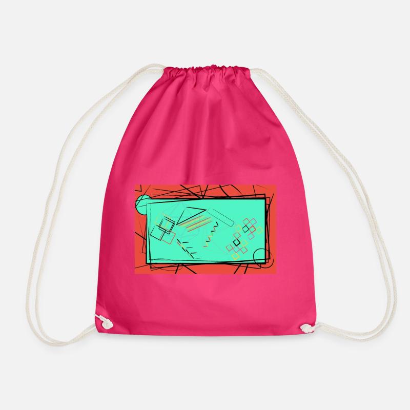 Formen Bunt - Turnbeutel - Fuchsia