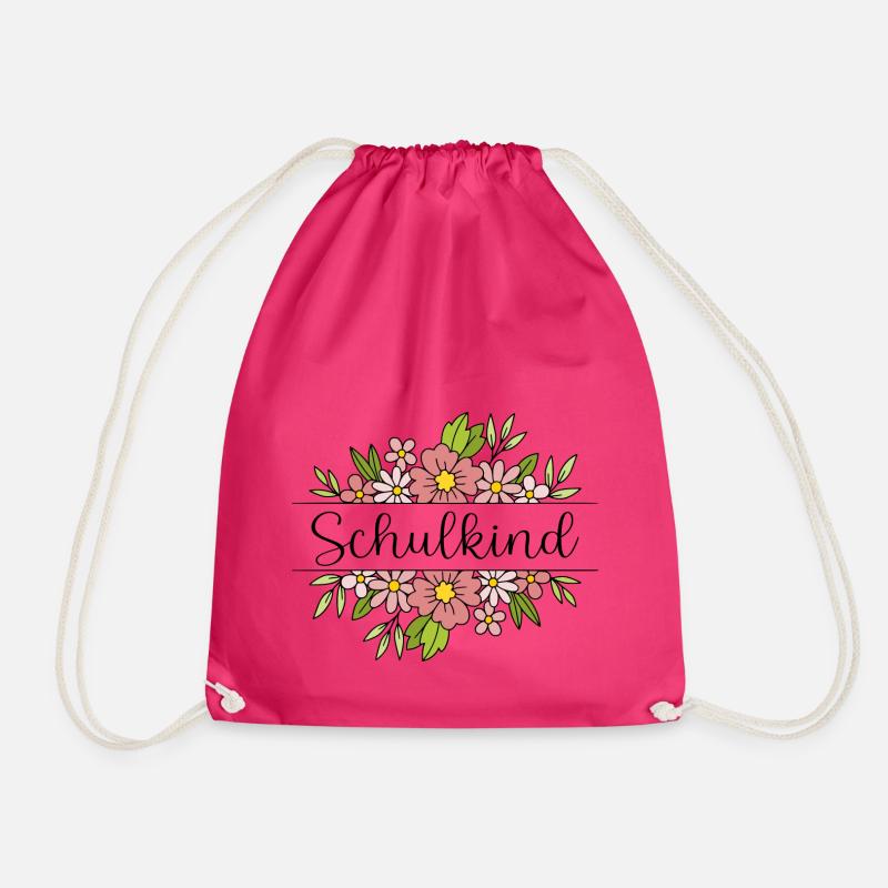Zur Einschulung | Schulkind | 2023 | Erste Klasse - Turnbeutel - Fuchsia