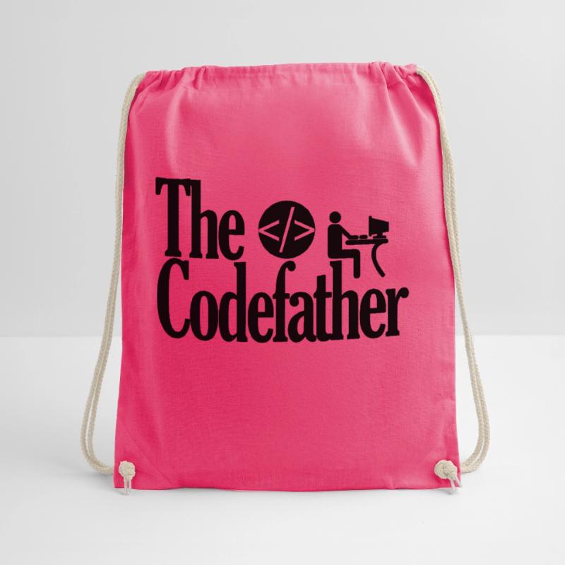 The Codefather Coding Programming Godfather Pate Drawstring Bag