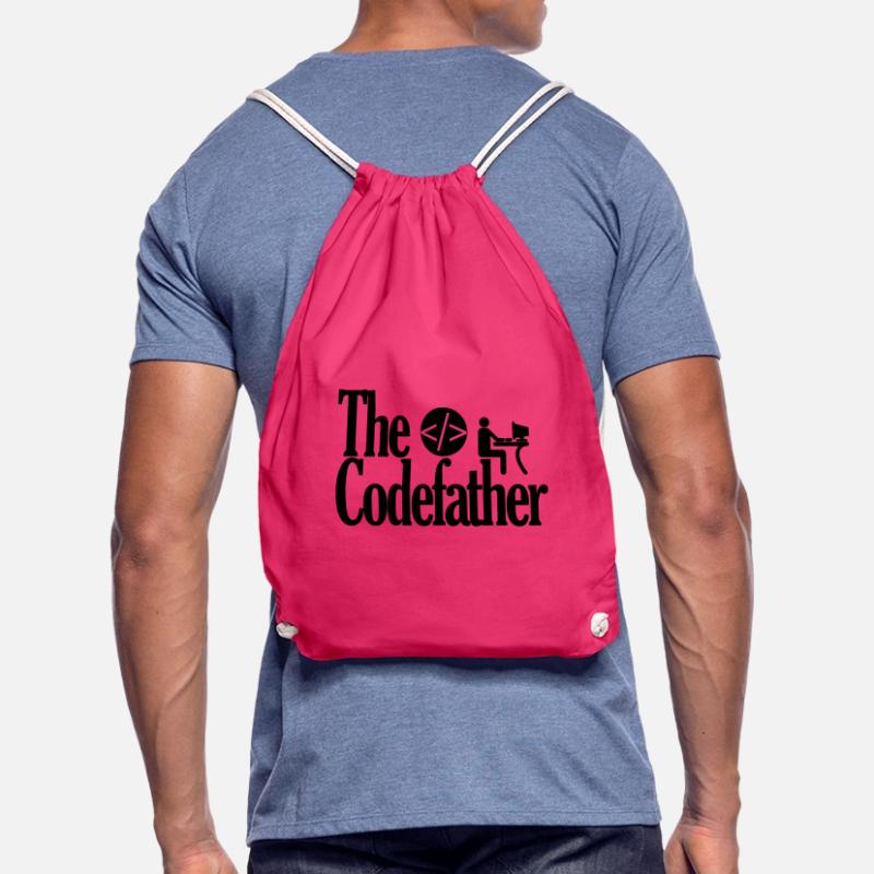 The Codefather Coding Programming Godfather Pate Drawstring Bag