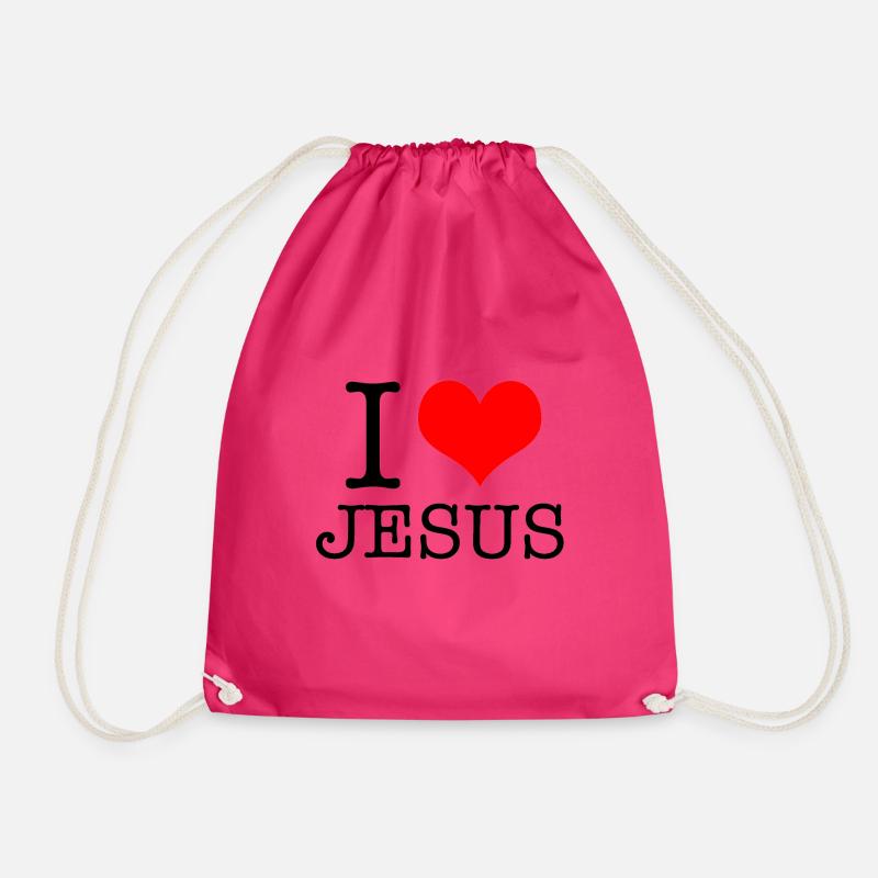 ICH LIEBE JESUS - Turnbeutel - Fuchsia