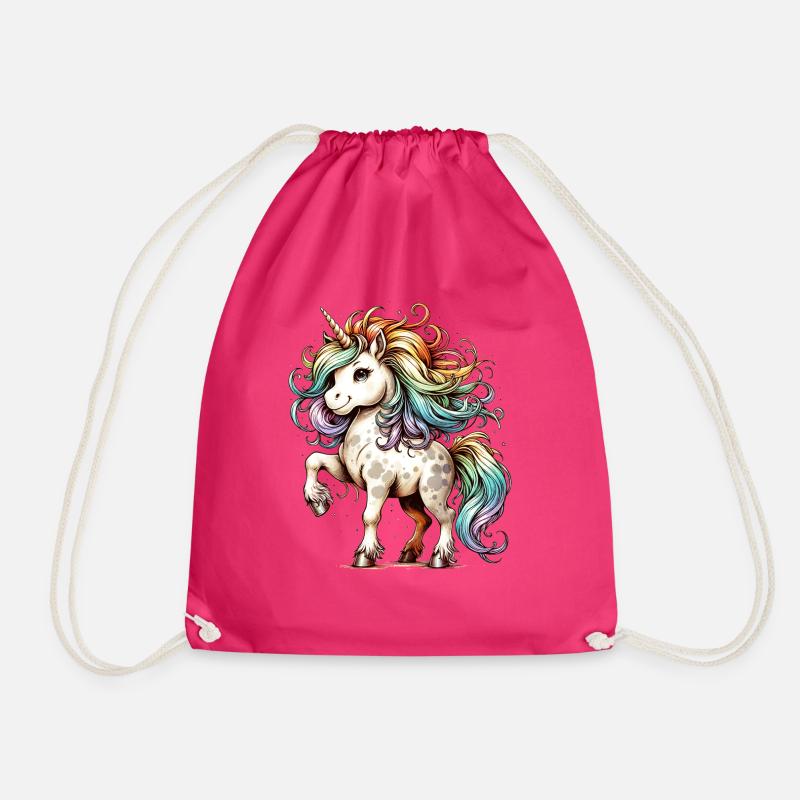 Das tollste Einhorn der Welt | Regenbogen-Einhorn - Turnbeutel - Fuchsia