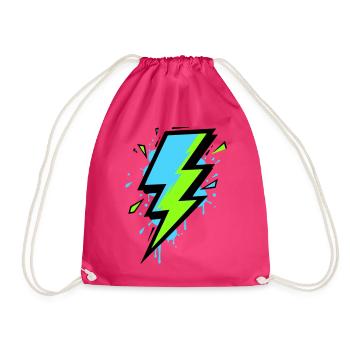Ray of Modern Electricity - Drawstring Bag - fuchsia - Front