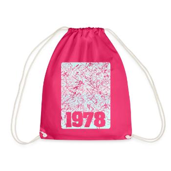 Zahl 1978 - Turnbeutel - Fuchsia - Vorne