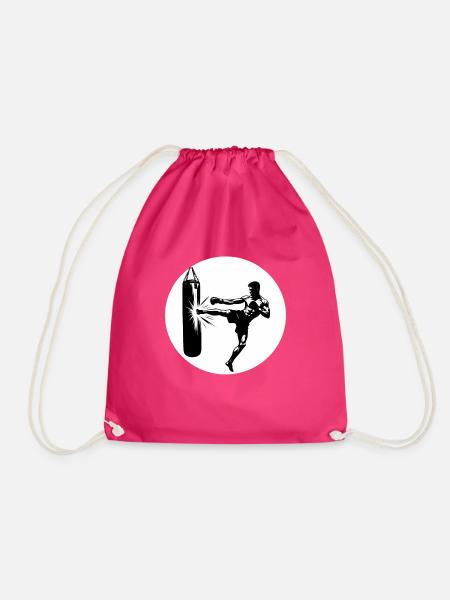 Kickboxen Kickboxer Sidekick - Turnbeutel - Fuchsia