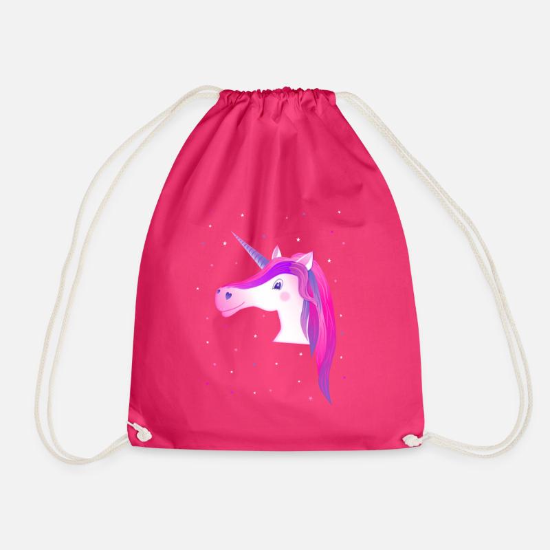 Einhorn Einhorn mit Sternen Einhorn-Shirt Pferde - Turnbeutel - Fuchsia