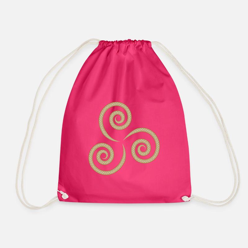 celtic symbol - Drawstring Bag - fuchsia
