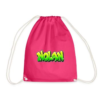 NOLAN in Graffiti: der Name, der alles auseinanderreißt! - Turnbeutel - Fuchsia - Vorne
