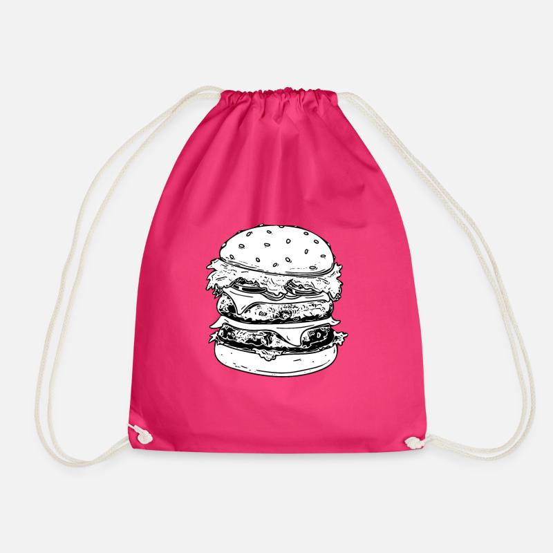 Burger - Turnbeutel - Fuchsia
