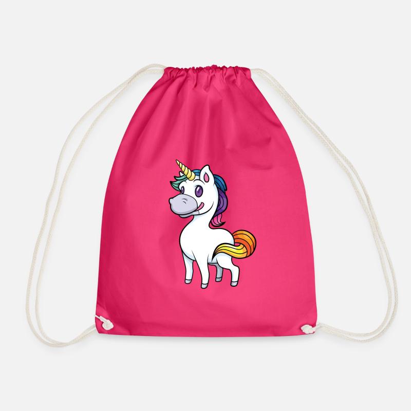 Stolzes Einhorn - Turnbeutel - Fuchsia