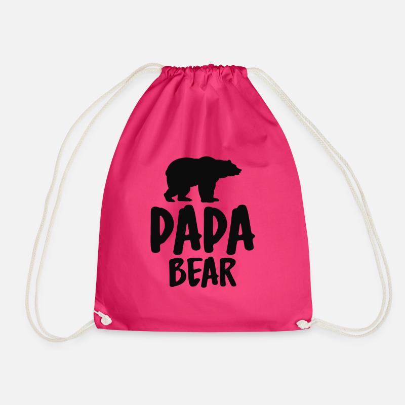 Papa Bear - Turnbeutel - Fuchsia