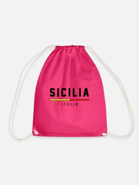 Sizilien flagge Sizilien Palermo Italien - Turnbeutel - Fuchsia