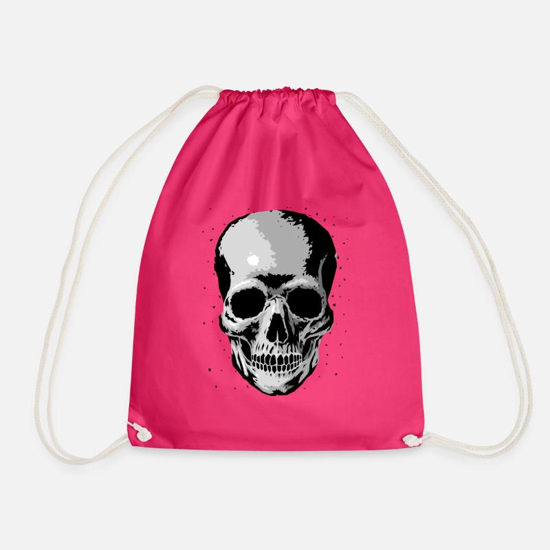 Skull skull - Drawstring Bag - fuchsia