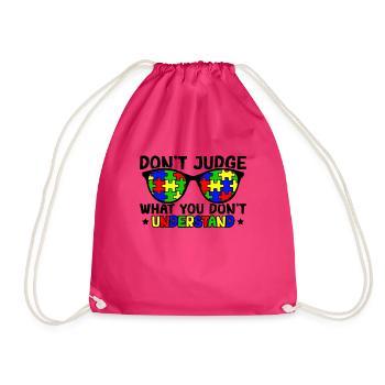 Sensibilisation à l’autisme – Ne jugez pas ce que - Sac de sport léger - fuchsia - Devant
