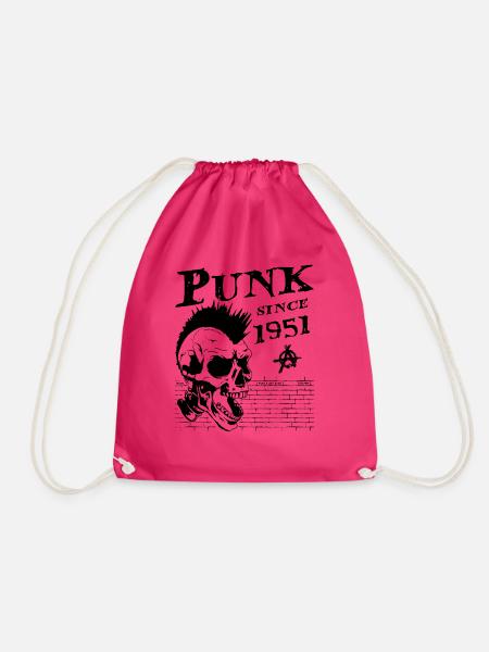 Punks Not Dead, Punk seit 1951, 73 Jahre alt und - Turnbeutel - Fuchsia