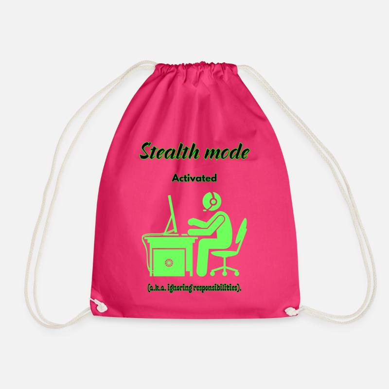 Stealth-Modus aktiv - Turnbeutel - Fuchsia