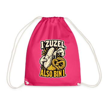I zuzel also bin i - Turnbeutel - Fuchsia - Vorne