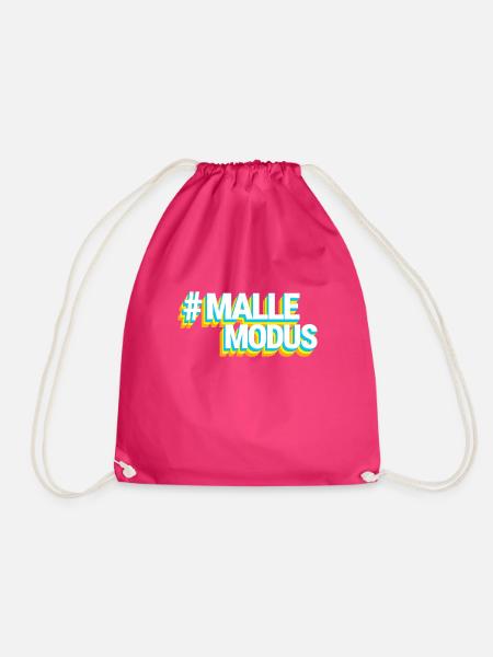 #MALLEMODUS Blau/Orange - Turnbeutel - Fuchsia