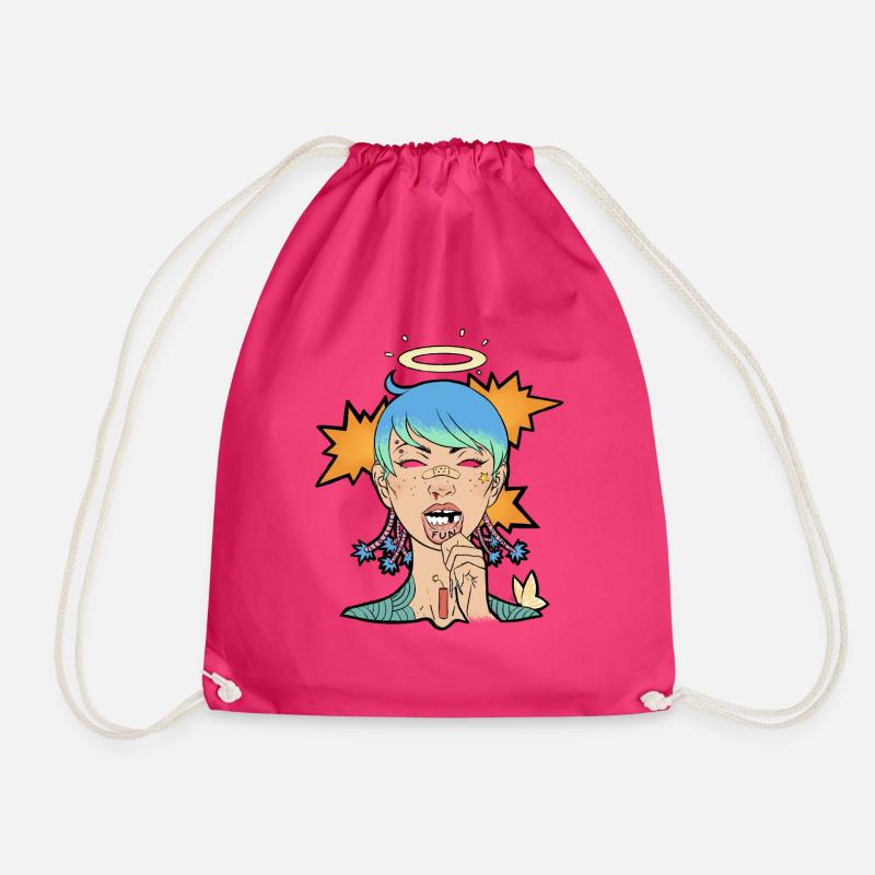 FUN - Drawstring Bag - fuchsia
