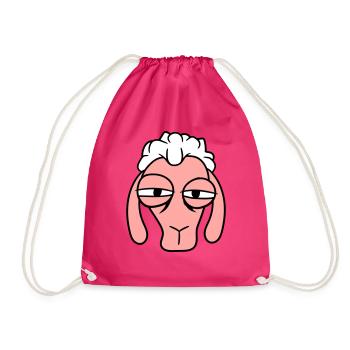 mouton sceptique regard critique visage tête cool - Sac de sport léger - fuchsia - Devant