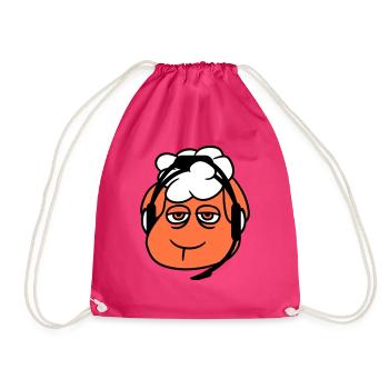 mouton gamer casque centre d’appels nerd triste jeu - Sac de sport léger - fuchsia - Devant