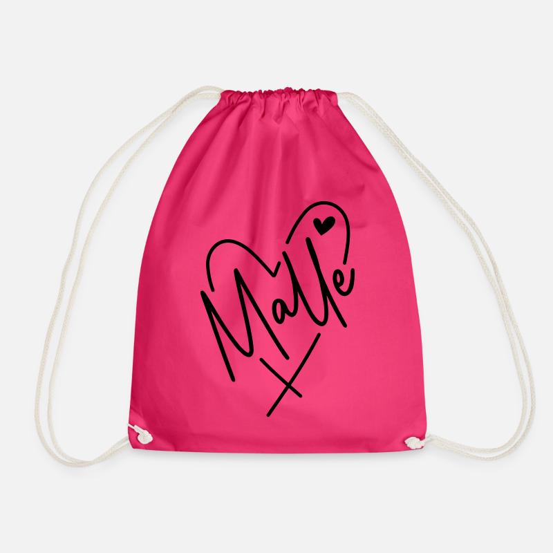 Malle Herz - Turnbeutel - Fuchsia