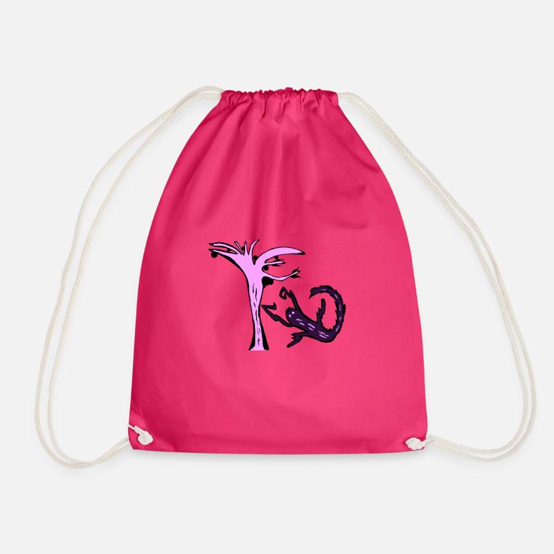 Frosch und Baum - Turnbeutel - Fuchsia