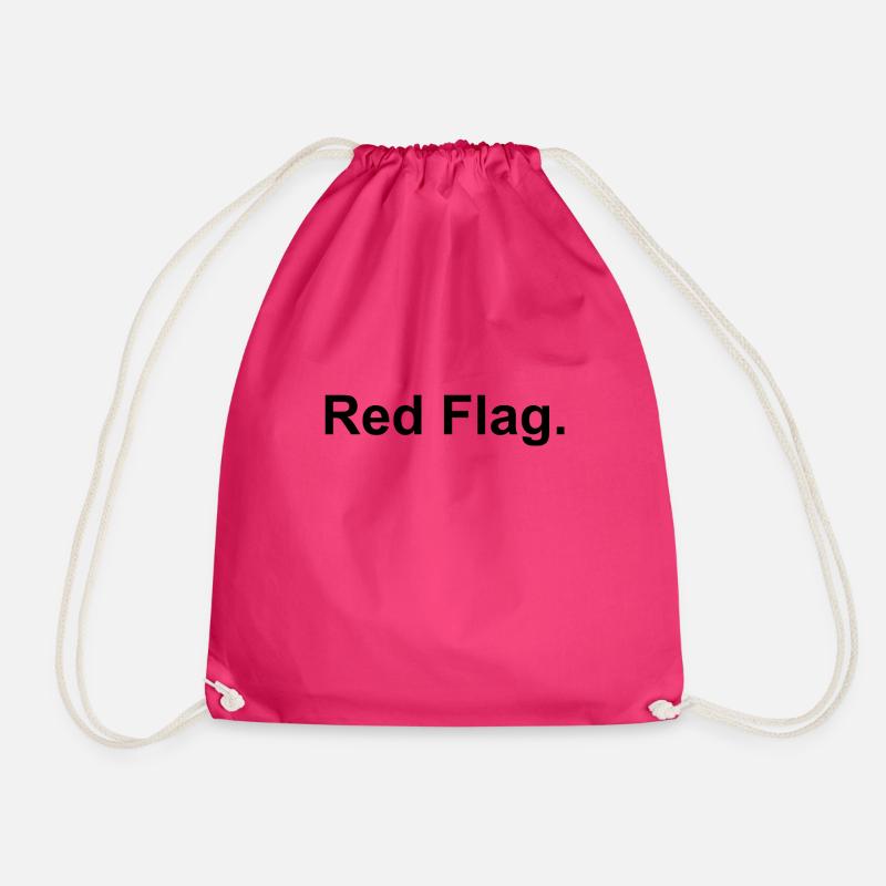 Red Flag 2 - Drawstring Bag - fuchsia