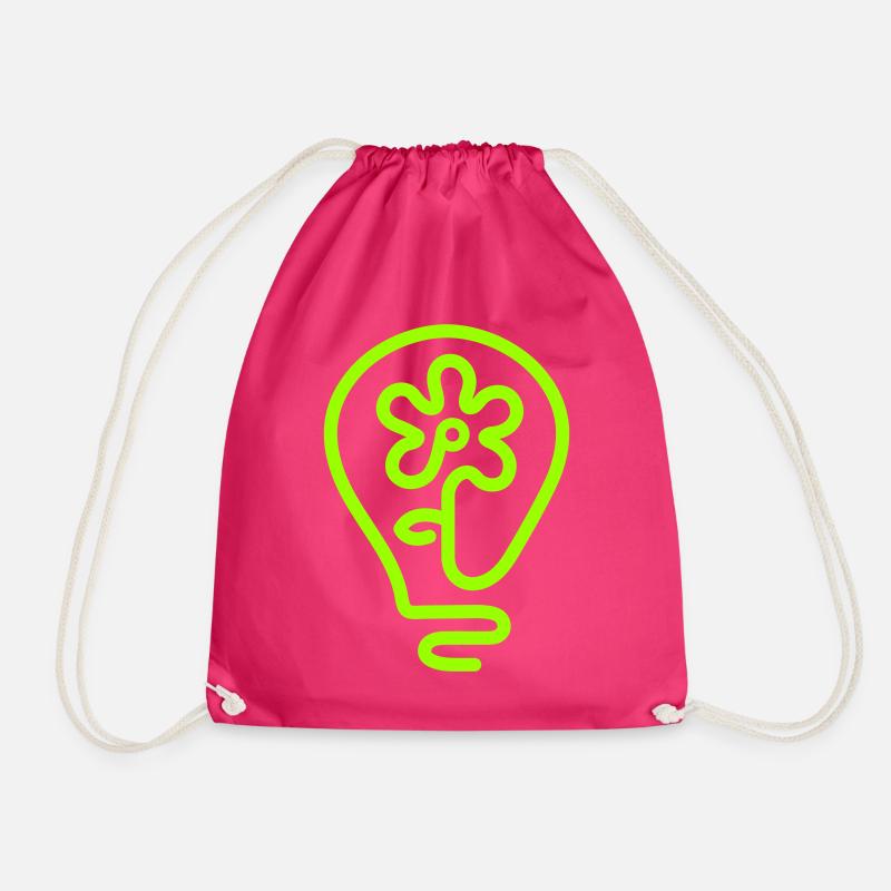 Flower Power - Drawstring Bag - fuchsia