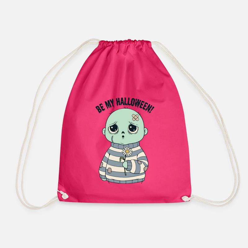 Adorable tête de mort en pull rayé - Sac de sport léger - fuchsia