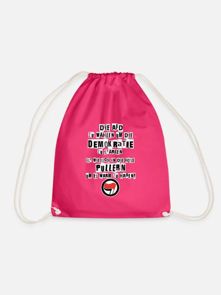 SHK Antifa – No Cops! No Nazis! - Turnbeutel - Fuchsia