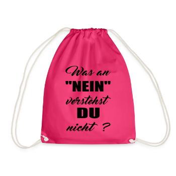 was an nein verstehst du nicht ? Spruch - Turnbeutel - Fuchsia - Vorne