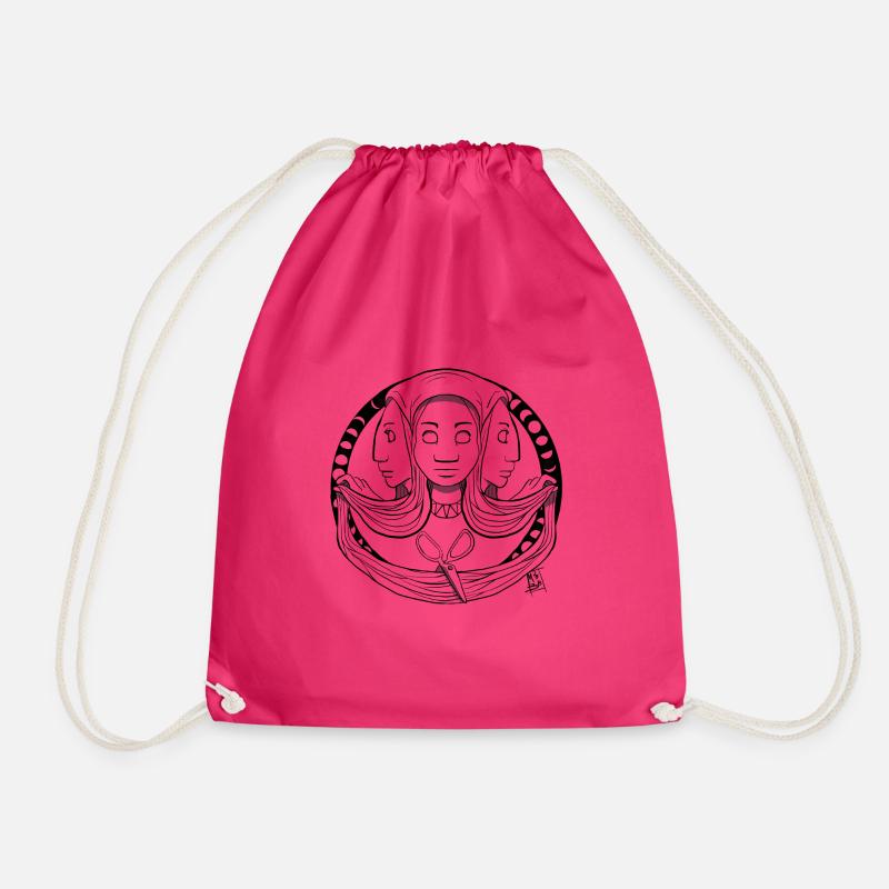 Parche - Moire - Norne - Drawstring Bag - fuchsia