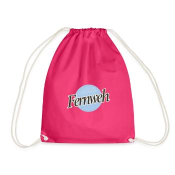 Fernweh V2 - Turnbeutel - Fuchsia - Vorne