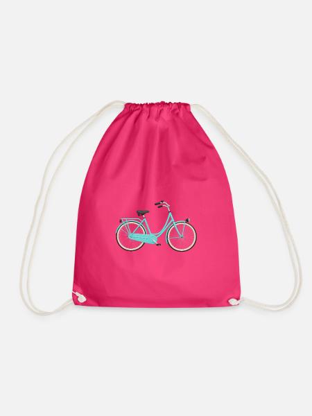 Hollandrad tuerkis - Turnbeutel - Fuchsia