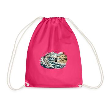 Dänemark Meer Meerforelle Vintage - Turnbeutel - Fuchsia - Vorne