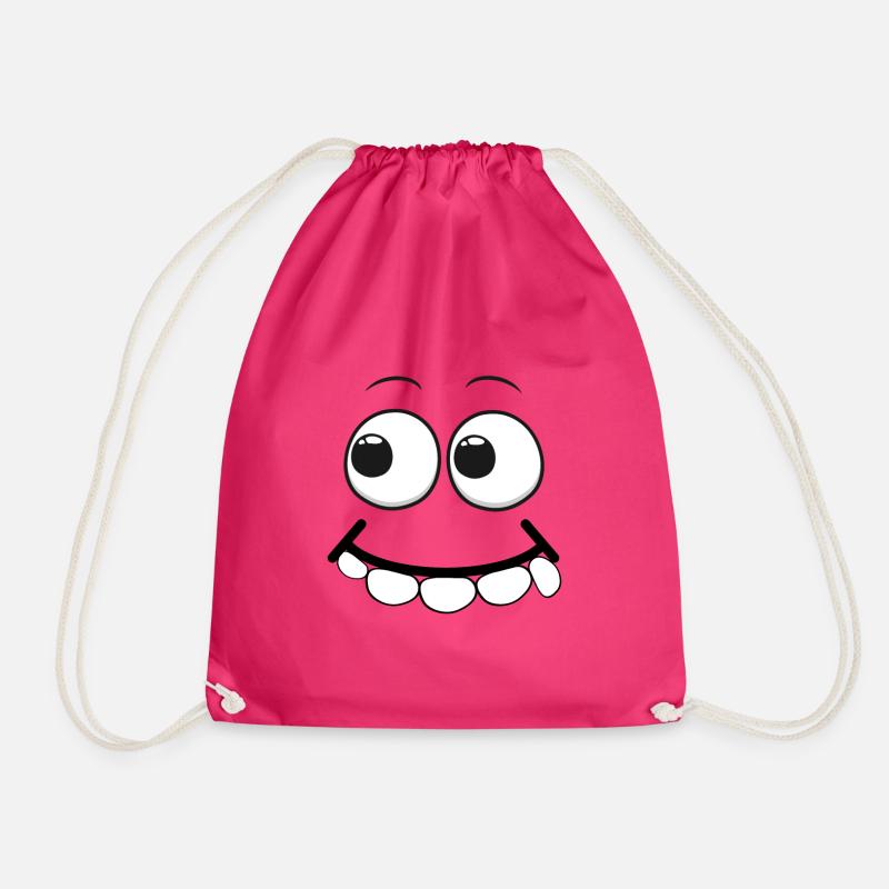 Funny face - Drawstring Bag - fuchsia
