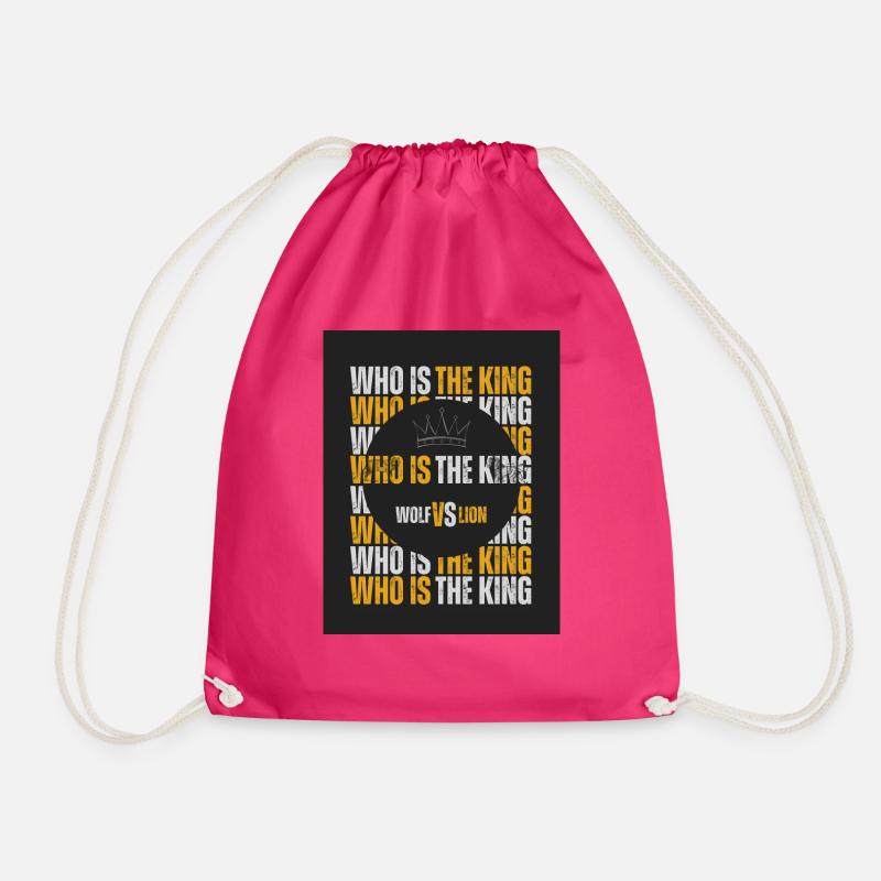 Who's the King - Drawstring Bag - fuchsia
