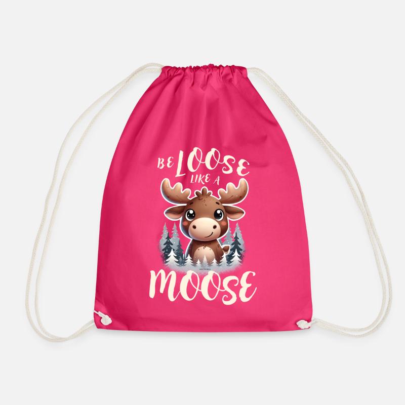🫎 Be loose like a Moose 🫎 - Turnbeutel - Fuchsia