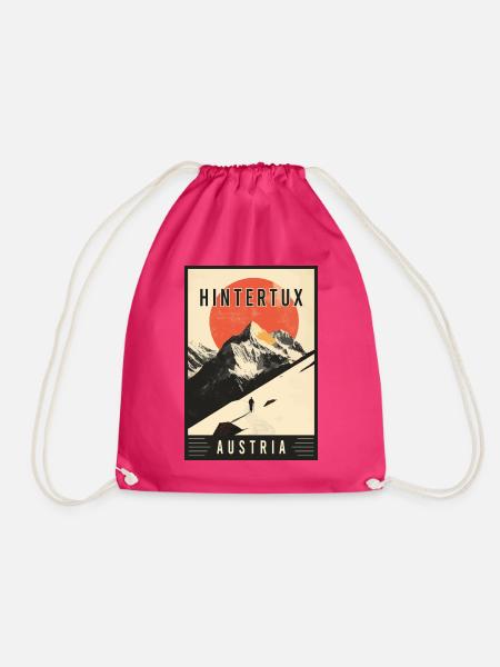 Entdecken Sie das Alpendorf Hintertux in Österreich - Turnbeutel - Fuchsia
