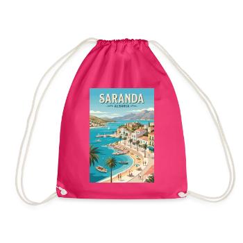 Erfahrung: Albanien Riviera und Saranda - Turnbeutel - Fuchsia - Vorne
