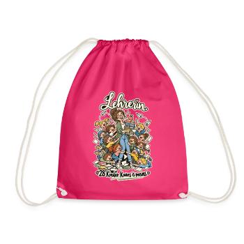 Lehrerin 28 Kinder koans is meins - Turnbeutel - Fuchsia - Vorne