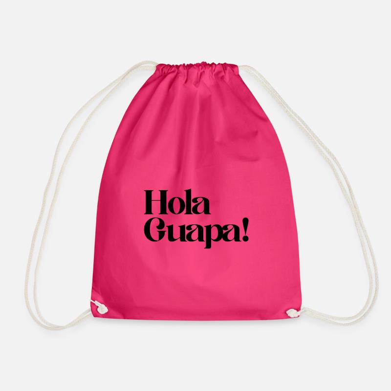 Hola Guapa! - Drawstring Bag - fuchsia