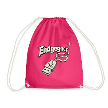Endgegner - USB Typ A  - Turnbeutel - Fuchsia - Vorne