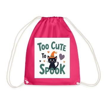 Zu süß, um Katze zu erschrecken Halloween - Turnbeutel - Fuchsia - Vorne