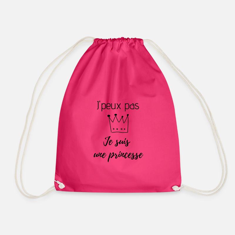 Ich kann nicht, ich bin eine Prinzessin - Turnbeutel - Fuchsia